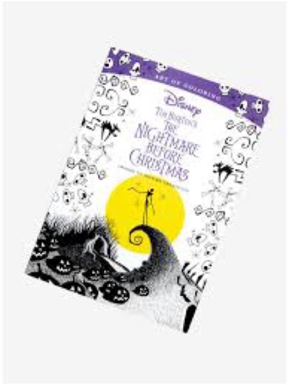 Disney The Nightmare Before Christmas Book - Black, White & Yellow Cover